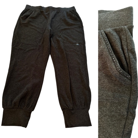 Express NWT Sweat-Pant Joggers with Sequin Pocket Trim - Picture 2 of 7